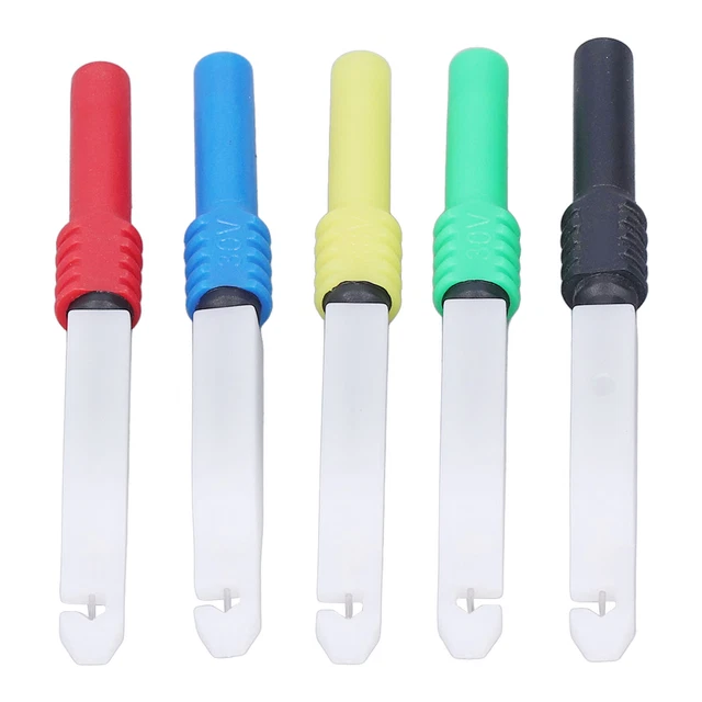 5PCS/Set 0.7mm Mini Test Pins Multimeter Probes Wire Piercing Needles W/ Sheath❤