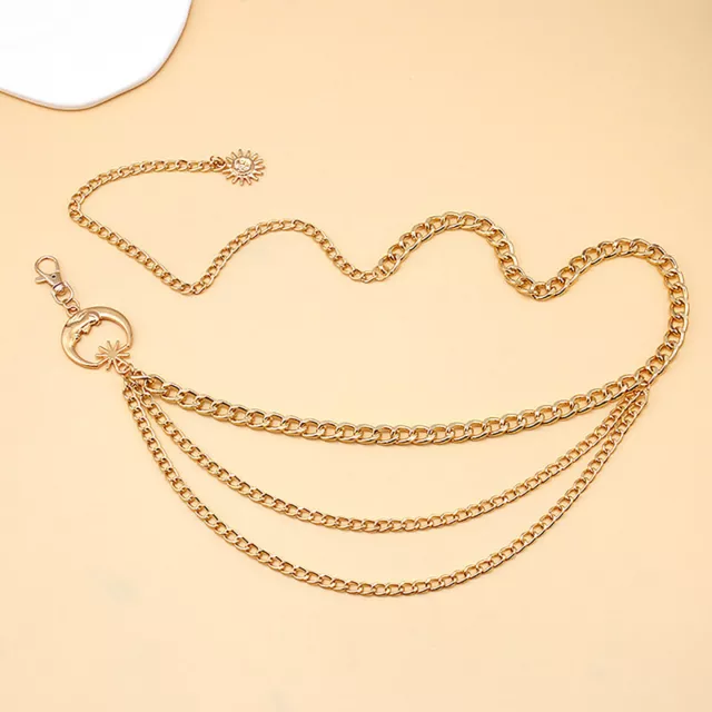 Women Waist Chain Belt for Dress Skirt Belts with Moon Star Waistbands Chain SN❤