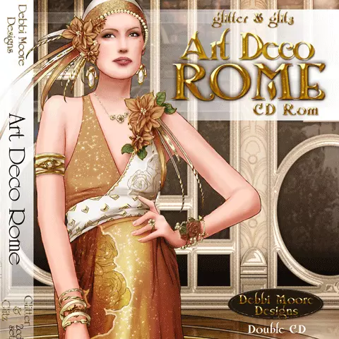 1 x Debbi Moore Designs Art Deco Rome Glitter & Glitz Double CD Rom (292292)