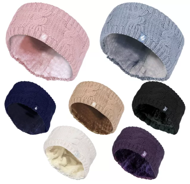 Heat Holders - Ladies Thick Fleece Insulated Thermal Winter Ear Warmers Headband