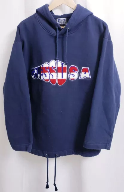 Vintage Guess USA Navy Hoodie Men's size LARGE