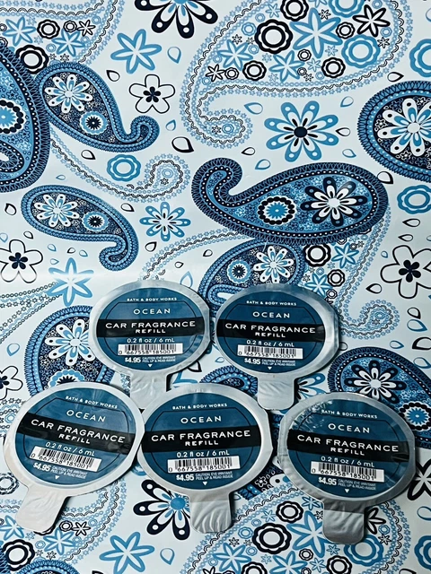 Lot Of 5 Bath Body Works Ocean Scentportable Fragrance Car Refill Freshener