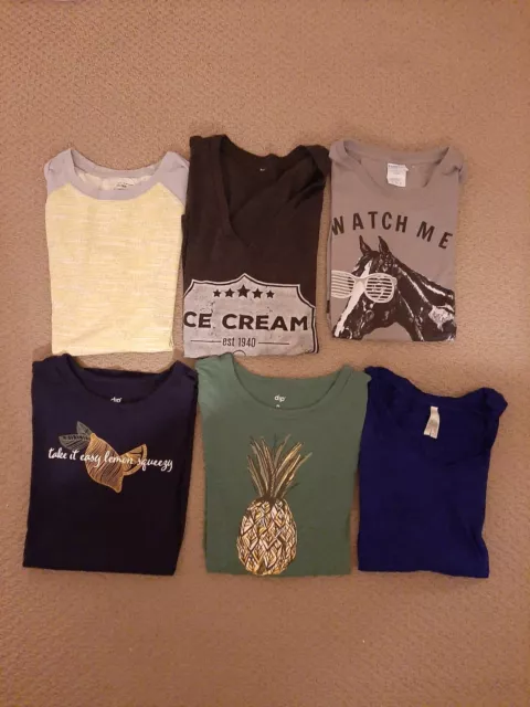 Lote de 6 camisetas para mujer talla mediana