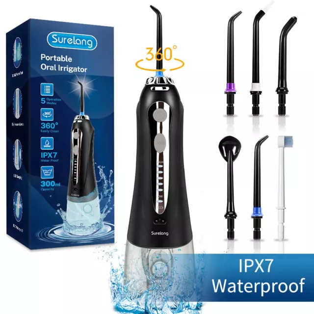 Waterpik Cordless Water Flosser Dental Oral Irrigator Teeth Cleaner 8  Jet Tips