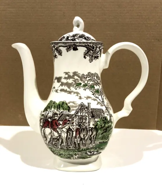 Fox Hunt Hunting Covered Chocolate Tea Coffee Pot England Myotts Country Life