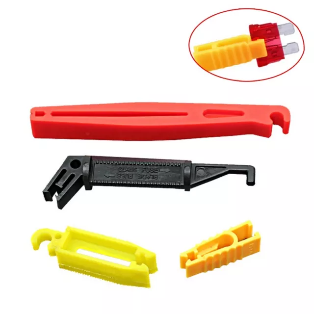 Versatile Automotive Fuse Puller 4 Plastic Clips for Easy Insertion and Removal