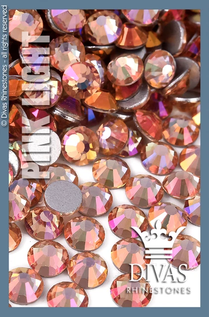 "Estrás recubierto rosa eltanino #2020 cristal de vidrio ""Luz rosa""