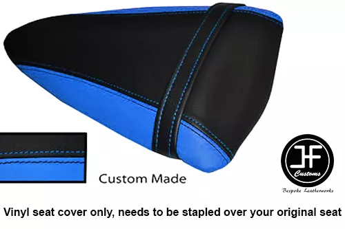 Light Blue And Black Vinyl Custom Fits Kawasaki Ninja Zx6R 07-08 Rear Seat Cover