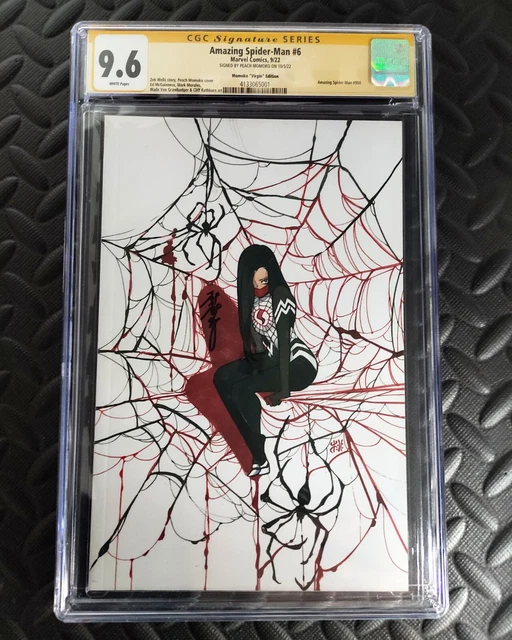 AMAZING SPIDER-MAN #6 LGY 900 (SIGNED by) MoMoKo VIRGIN Variant CGC 9.6 SS 1:500