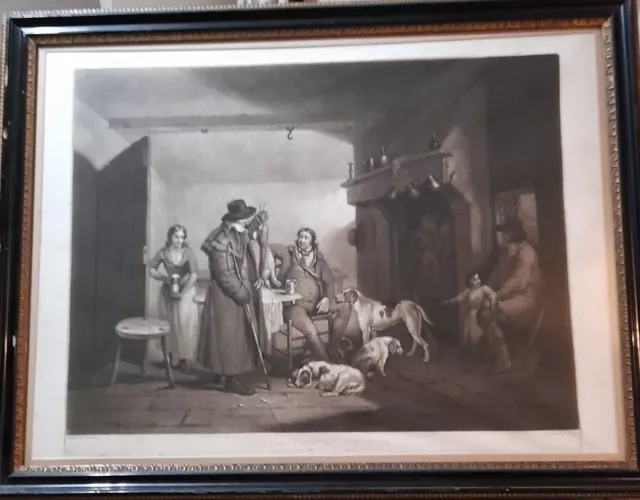 INSIDE OF A COUNTY ALEHOUSE Framed Print after George Morland engraved W. Ward