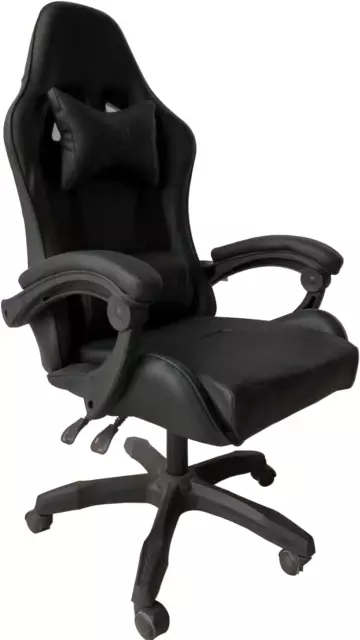 Sport Desk Chair Adjustable Office Gaming Racing Chair Lumbar and Head Pillow Ch