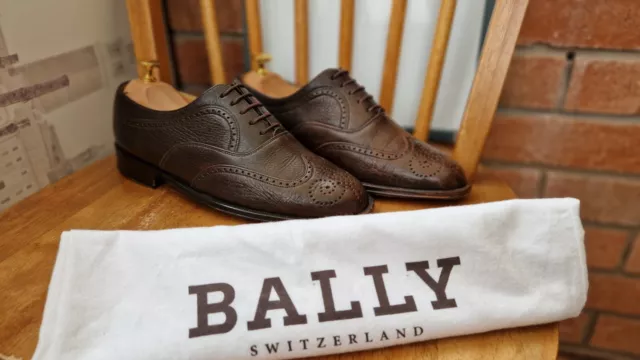 RRP £430 BALLY Swiss Mens Oxford Brogues Shoes Size UK6.5 EU40.5 Super Soft...