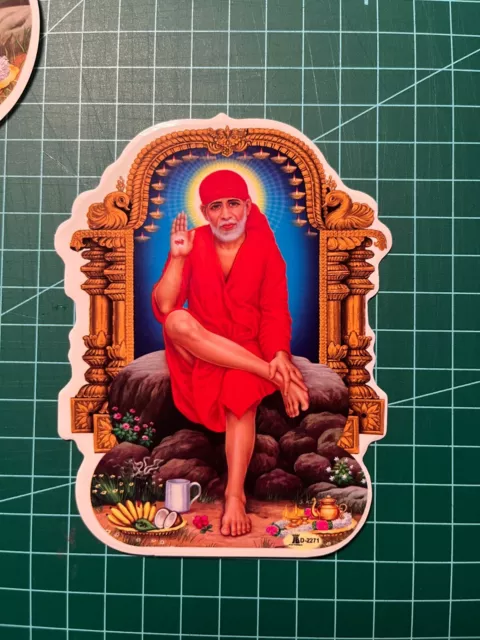 Shirdi Sai Baba Sticker - 8.5cm x 11cm - NEW