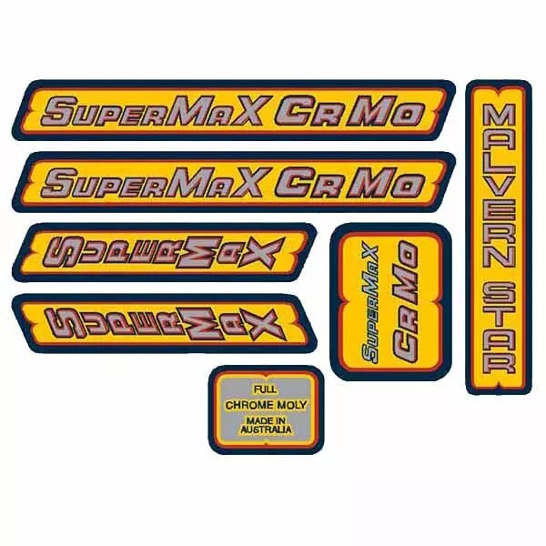 Malvern Star - Supermax Cromo decal set - old school bmx