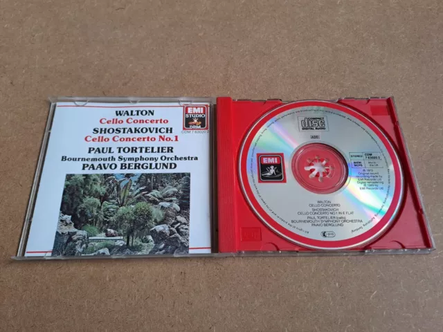 PAUL TORTELIER Schostakowitsch: Cello Konzert BERGLUND - 1989 UK EMI CDM 7 63020 2