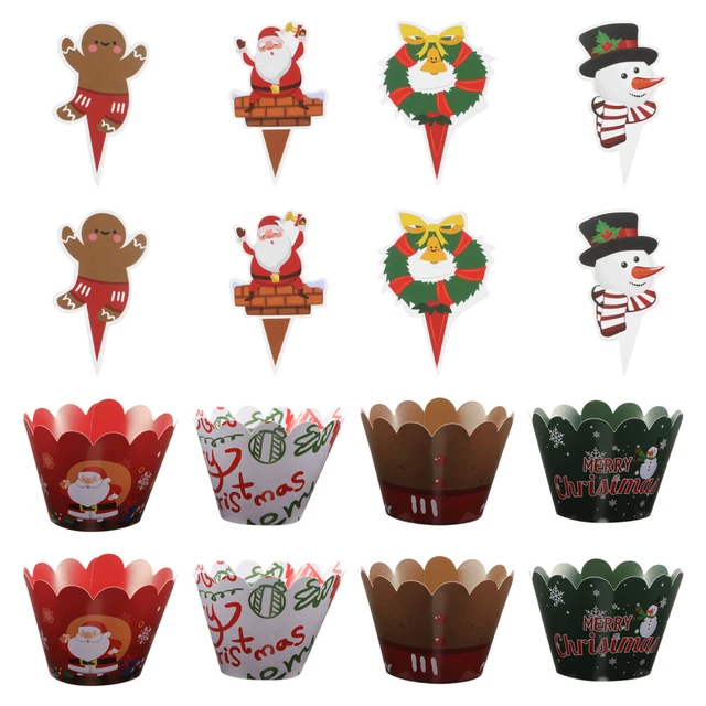 Accessori Per Torte Fodera Cupcake Topper Decorazione Di Natale Forniture Feste