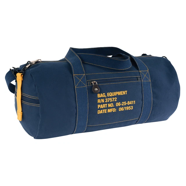 US Army Canvas Equipment Bag Duffle Bag Shoulder Bag Navy 24 "