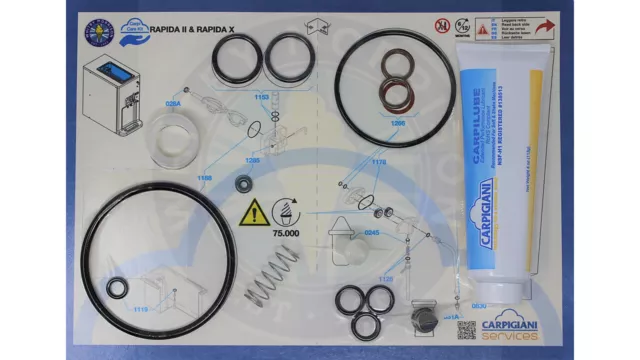Genuine Carpigiani Carpicare Kit Ice Cream Van Machine Rapida, Van Uno