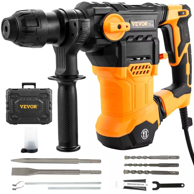 VEVOR Electric Rotary Hammer Drill 1500W SDS Plus 1-1/4" Chipping Hammer Drill