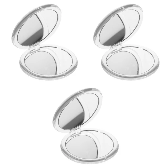 3 Pack Schönheitsspiegel Klappbarer Schminkspiegel Brieftasche Glas
