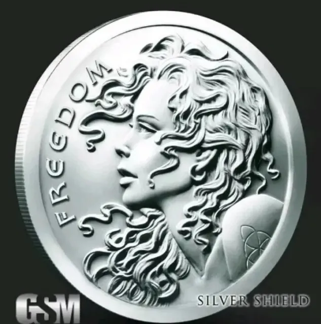 5 Oz .999 Pure Silver Shield Proof 2013 Freedom Girl Round Coin Hot Medallion