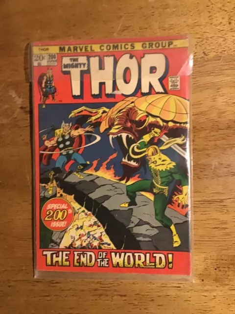 June 1972 Marvel Comics The End Of The World! with The Mighty Thor Stan Lee 200