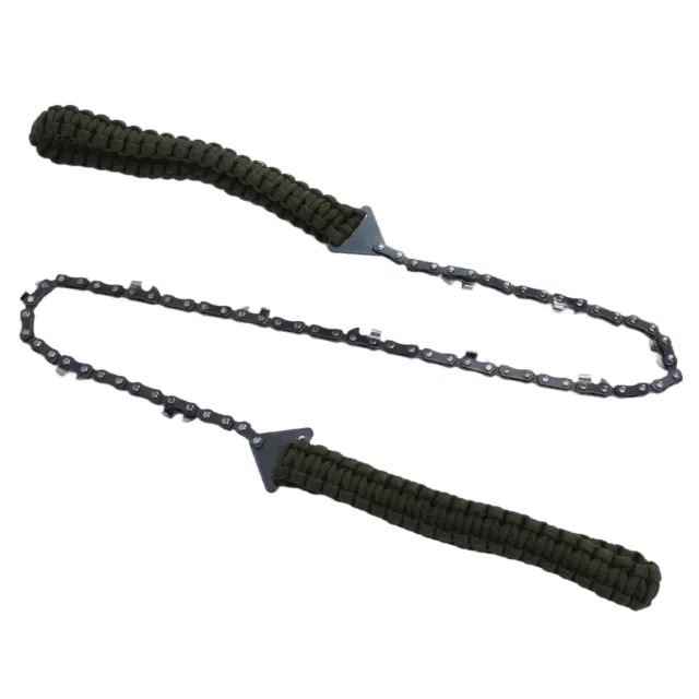 Scie à Chaîne De Poche 24in Outdoor Camping Hand Rope Chain Saw Portable Wood