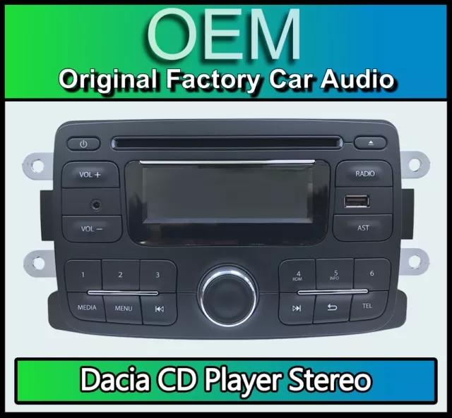 DACIA SANDERO CD player radio with USB AUX Renault car stereo code  AGC-0060RF £199.99 - PicClick UK