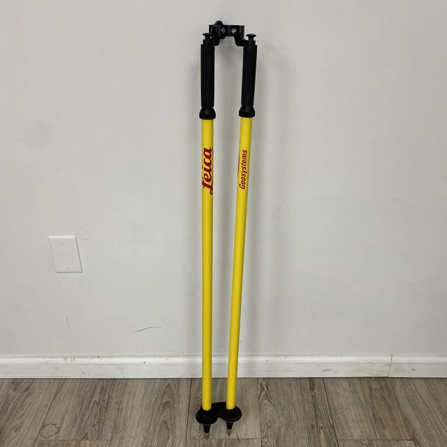 Leica GeoSystems Bipod Thumb Release Prizm Pole Surveying