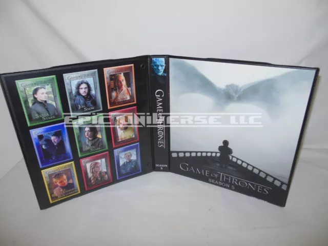 Custom Made 2016 Rittenhouse Game of Thrones Season 5 Trading Card Album Binder