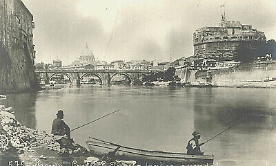 Vintage Postcard-#575, Roma, Castel S. Angelo, Parco Adriano, Rome Italy
