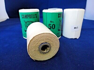 Campbell's crudo hilo para lino encaje Nº 50/2. Sobrecubierta lisa/Etiqueta. 50 gramos Carrete.