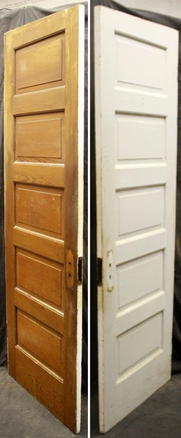 28x79.5" Antique Vintage Old SOLID Wood Wooden Interior Closet Pantry Door Panel 3
