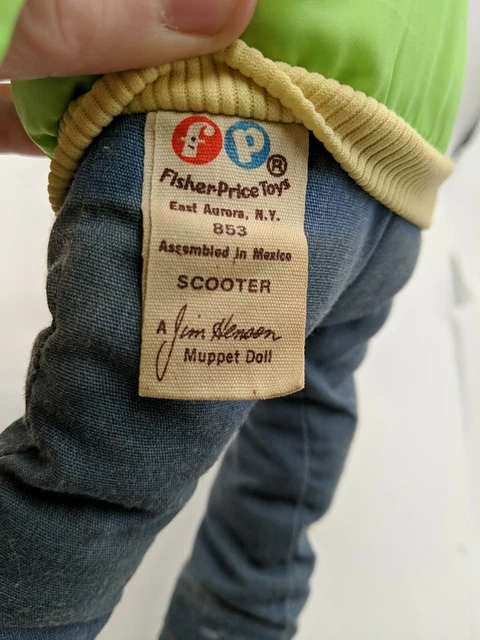 Vintage 1978 Scooter Muppet Show 16" Plush Fisher Price Toy Doll Stuffed 10