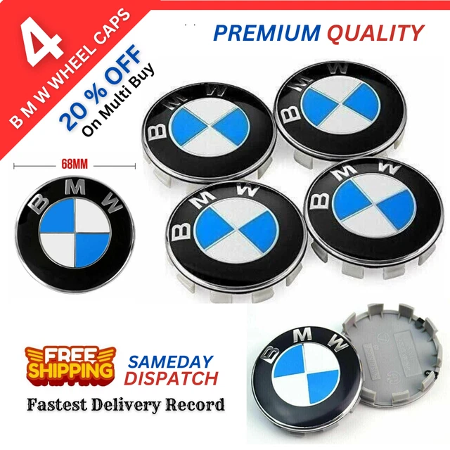 FOR BMW ALLOY WHEEL CENTRE CAPS E30,E36,E46,E92 1,3,5,6,7,X5 X6 M3 Z4