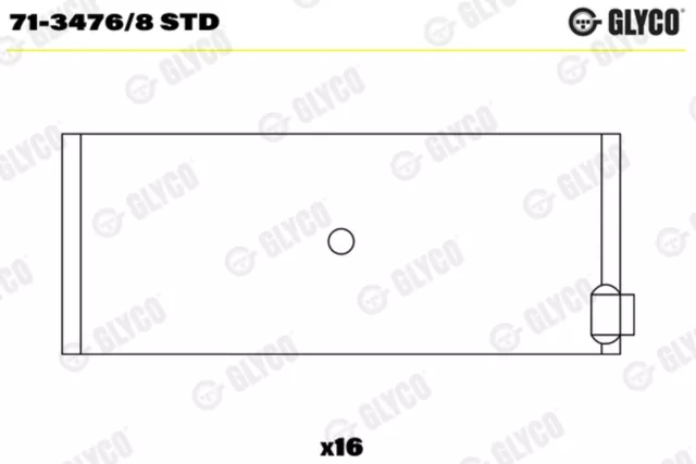 GLYCO Pleuellager 71-3476/8 STD für KLASSE MERCEDES SL R107 C107 W116 W126 C126