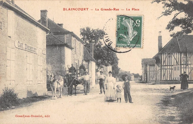 Cpa 60 Blaincourt La Grande Rue La Place