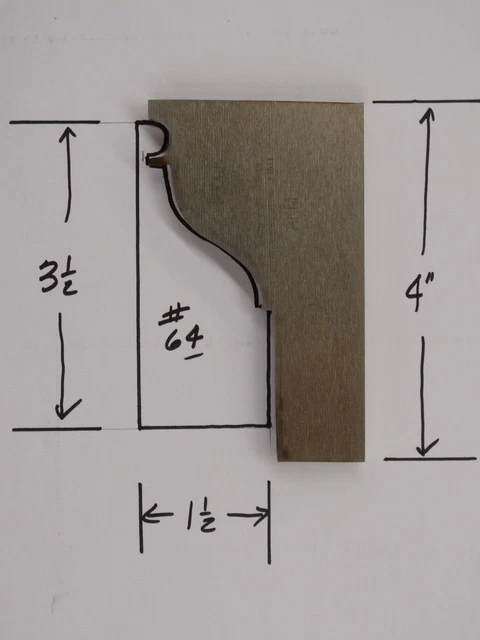 Shaper / Molder Custom Corrugated Back / CB Knives For 1 1/2"+ x 3 1/2" Casing