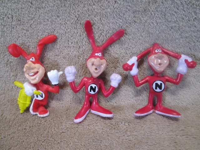 Vintage Dominos Pizza AVOID THE NOID Advertising pvc Figure Lot of 3