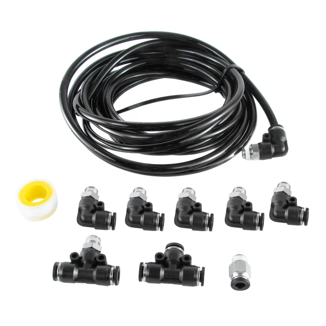 PUSH LOCK VACUUM Line Fitting Kit Turbo Wastegate & Solenoid 1/8" NPT