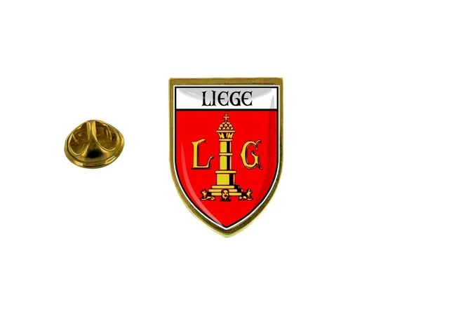 BROCHE ANCIENNE BLASON Lyon Coat Of Arms Pin Armoiries Heraldique EUR 5