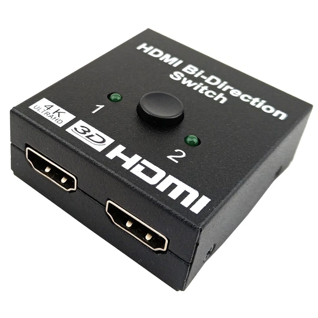 HDMI SELECTOR SWITCH Splitter Dual Way Input Output 4K PS5 Xbox Display