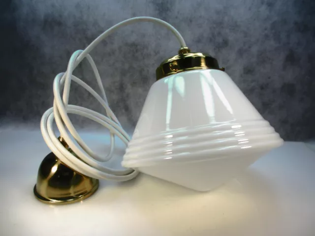 Art Deco Lampe Hängelampe Opalglasschirm Bauhaus Deckenleuchte Alte Deckenlampe
