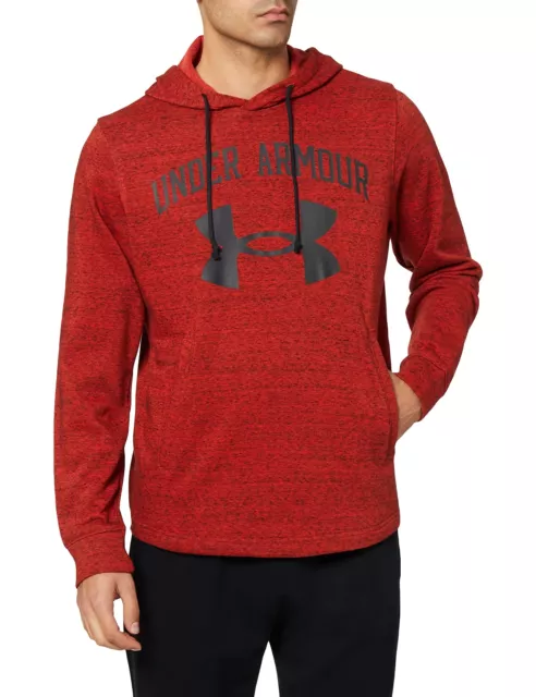 Under Armour Men's Rival Terry Big Logo Hoodie Hooded Sweatshirt S Radiant Red F