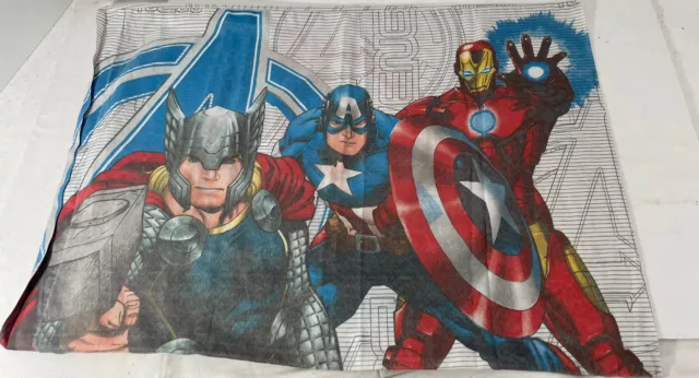 Avengers Pillowcase Double Sided Earths Mightiest Heroes Iron Man Thor Captain
