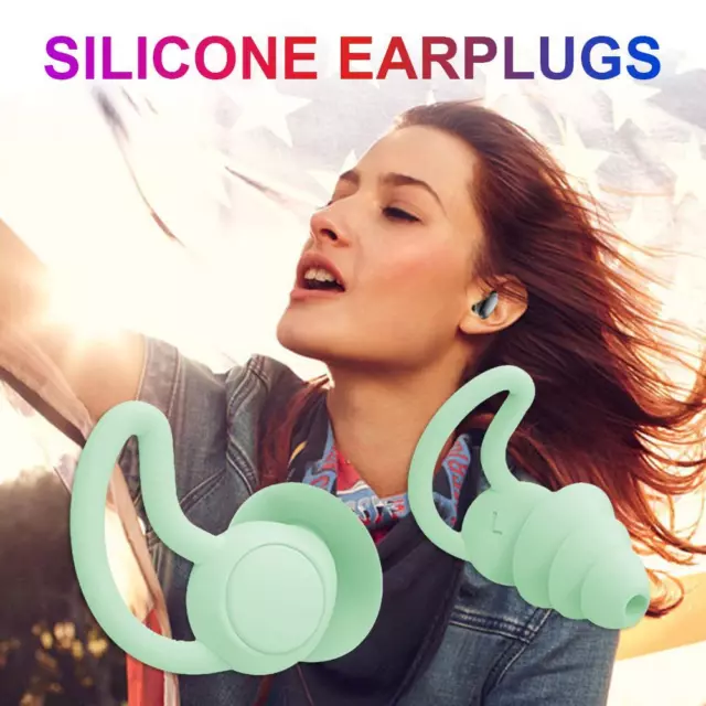 LF# Silicone Ear Plugs Sound Insulation Anti Noise Sleeping Earplugs (Blue)