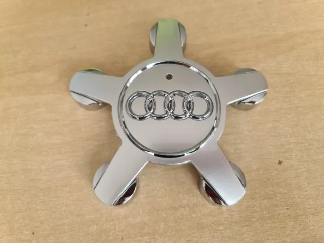 1x Audi Alloy Wheel Centre Cap Star Spider Silver 4f0601165n 135mm