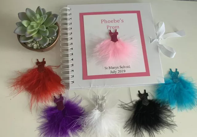 Personalised Prom Photo Album, Feather Dress, Memory Book, Prom Night, Memories