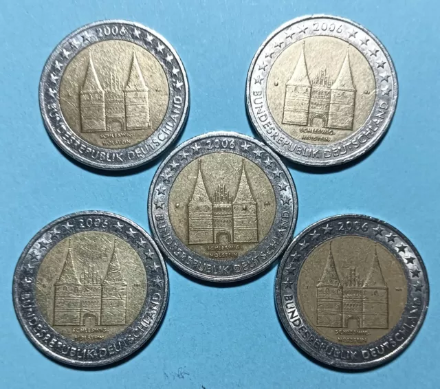 monedas de 2 euros conmemorativas ALEMANIA 2006 ERRORES