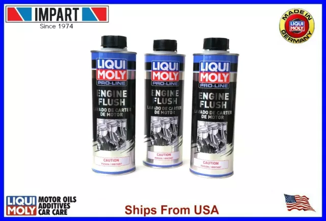 Liqui Moly Pro-Line Motor Oil Engine Flush (3) Cans 500ml  LM2037 .